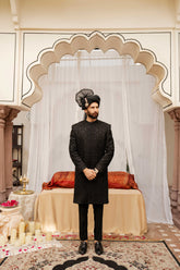 Rayyan Black Sherwani